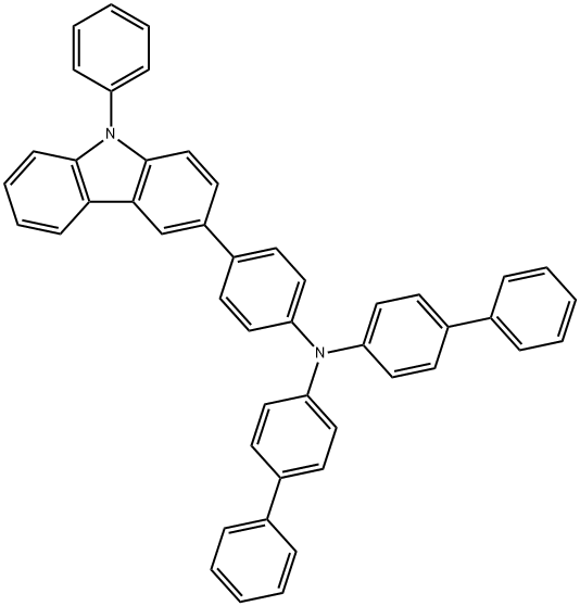 [1,1'-Biphenyl]-4-amine, N-[1,1'-biphenyl]-4-yl-N-[4-(9-phenyl-9H-carbazol-3-yl)phenyl]- Structure