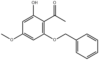 1-[2-Hydroxy-4-methoxy-6-(phenylmethoxy)phenyl]ethanone 化学構造式