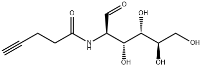 2-deoxy-2-[(1-oxo-4-pentyn-1-yl)amino]-D-glucose Struktur