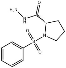 L-Proline, 1-(phenylsulfonyl)-, hydrazide 结构式