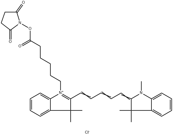CY5 琥珀酰亚胺酯, 1032678-42-4, 结构式