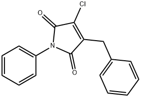 1H-Pyrrole-2,5-dione, 3-chloro-1-phenyl-4-(phenylmethyl)- Structure