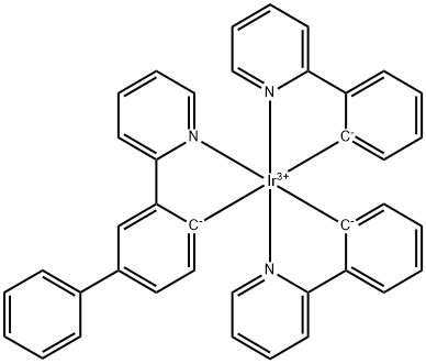 (OC-6-43)-[3-(2-吡啶基)[1,1'-联苯]-4-基]二[2-(2-吡啶基)苯基]铱 结构式