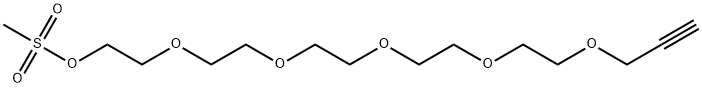 Propargyl-PEG6-Ms Structure