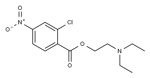 Benzoic acid, 2-chloro-4-nitro-, 2-(diethylamino)ethyl ester Structure