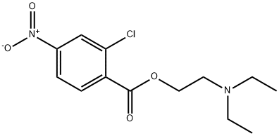 Benzoic acid, 2-chloro-4-nitro-, 2-(diethylamino)ethyl ester Structure