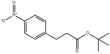 Benzenepropanoic acid, 4-nitro-, 1,1-dimethylethyl ester 化学構造式