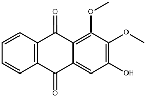 3-hydroxy-1,2-dimethoxy-anthraquinone Struktur