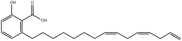 Anacardic acid C15:3, 103904-73-0, 结构式