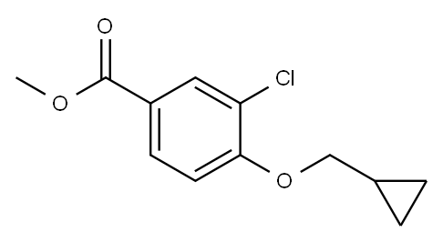 Methyl 3-Chloro-4-(cyclopropylmethoxy)benzoate Structure