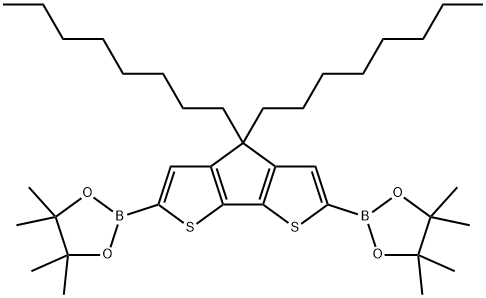 4H-Cyclopenta[2,1-b:3,4-b']dithiophene, 4,4-dioctyl-2,6-bis(4,4,5,5-tetramethyl-1,3,2-dioxaborolan-2-yl)- Structure