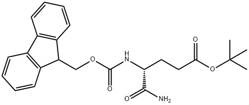 Pentanoic acid, 5-amino-4-[[(9H-fluoren-9-ylmethoxy)carbonyl]amino]-5-oxo-, 1,1-dimethylethyl ester, (4R)- Structure