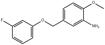 Benzenamine, 5-[(3-fluorophenoxy)methyl]-2-methoxy- 结构式
