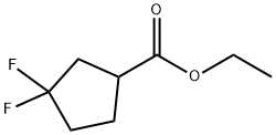 Cyclopentanecarboxylic acid, 3,3-difluoro-, ethyl ester Structure