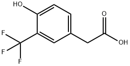 Benzeneacetic acid, 4-hydroxy-3-(trifluoromethyl)- Structure