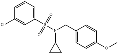 Benzenesulfonamide, 3-chloro-N-cyclopropyl-N-[(4-methoxyphenyl)methyl]-,1043344-89-3,结构式