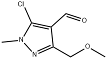 5-氯-3-(甲氧基甲基)-1-甲基-1H-吡唑-4-甲醛, 1043918-69-9, 结构式