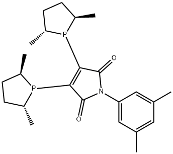 catASium(R)  MNXyl(R),  3,4-Bis[(2R,5R)-2,5-dimethylphospholanyl]-1-(3,5-dimethylphenyl)-1H-pyrrol-2,5-dione Structure