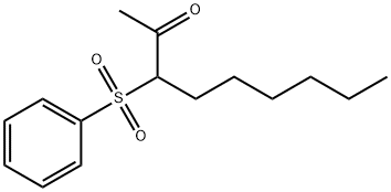 2-Nonanone, 3-(phenylsulfonyl)- 化学構造式