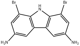 9H-Carbazole-3,6-diamine, 1,8-dibromo- Structure