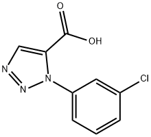1-(3-氯苯基)-1H-1,2,3-三唑-5-羧酸, 1049130-00-8, 结构式