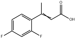 2-Butenoic acid, 3-(2,4-difluorophenyl)- Struktur