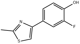2-氟-4-(2-甲基-1,3-噻唑-4-基)苯酚, 1049605-13-1, 结构式