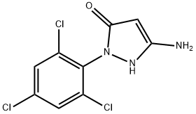 3H-Pyrazol-3-one, 5-amino-1,2-dihydro-2-(2,4,6-trichlorophenyl)- 结构式