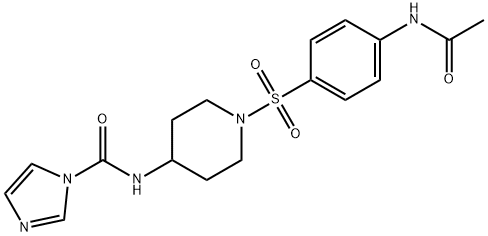N-[1-(4-acetamidobenzenesulfonyl)piperidin-4-yl]-1H-imidazole-1-carboxamide,1049873-74-6,结构式