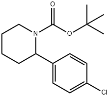 1-Piperidinecarboxylic acid, 2-(4-chlorophenyl)-, 1,1-dimethylethyl ester Structure