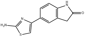 5-(2-Amino-1,3-thiazol-4-yl)-2,3-dihydro-1H-indol-2-one Struktur