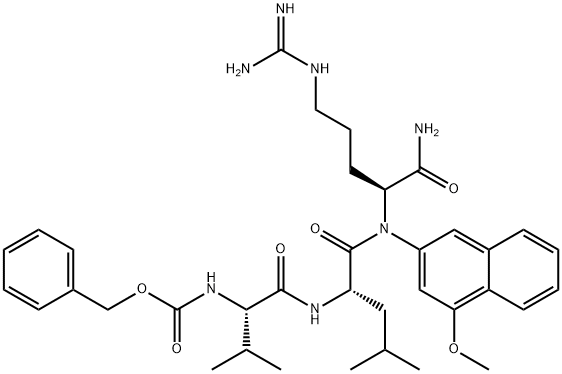 Z-Val-Leu-Arg-4MβNA · HCl Structure