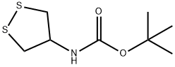 tert-butyl N-(1,2-dithiolan-4-yl)carbamate 结构式