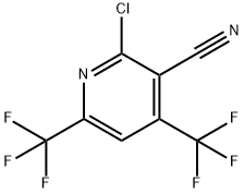 3-Pyridinecarbonitrile, 2-chloro-4,6-bis(trifluoromethyl)- Struktur