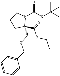 (S)-N-(tert-butoxycarbonyl)-α-(benzyloxymethyl)proline ethyl ester,1055326-22-1,结构式