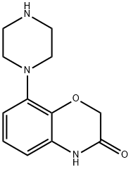 2H-1,4-Benzoxazin-3(4H)-one, 8-(1-piperazinyl)- Structure