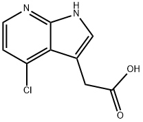 1H-Pyrrolo[2,3-b]pyridine-3-acetic acid, 4-chloro- 结构式