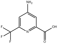 4-amino-6-(trifluoromethyl)pyridine-2-carboxylic acid 结构式