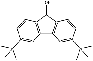 9H-Fluoren-9-ol, 3,6-bis(1,1-dimethylethyl)- 化学構造式