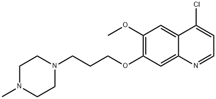 4-氯-6-甲氧基-7-(3-(4-甲基哌嗪-1-基)丙氧基)喹啉,1061610-61-4,结构式