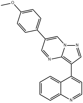 Quinoline, 4-[6-(4-methoxyphenyl)pyrazolo[1,5-a]pyrimidin-3-yl]- 结构式