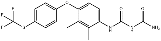 Imidodicarbonic diamide, 2-methyl-N-[3-methyl-4-[4-[(trifluoromethyl)thio]phenoxy]phenyl]- Struktur