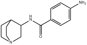 4-氨基-N-{1-氮杂双环[2.2.2]辛烷-3-基}苯甲酰胺, 106517-87-7, 结构式