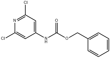 (2,6-二氯吡啶-4-基)氨基甲酸苄酯 结构式