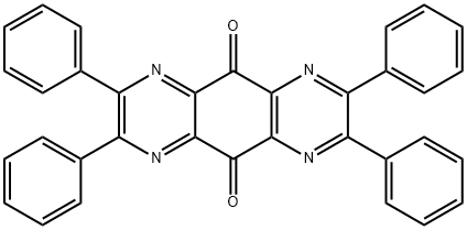 Pyrazino[2,3-g]quinoxaline-5,10-dione, 2,3,7,8-tetraphenyl- 结构式