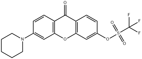 9-氧代-6-(哌啶-1-基)-9H-黄嘌呤-3-基三氟甲磺酸盐, 1079889-35-2, 结构式