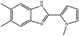 1H-Benzimidazole, 5,6-dimethyl-2-(1-methyl-1H-pyrrol-2-yl)- 化学構造式