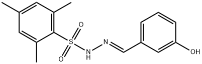 Benzenesulfonic acid, 2,4,6-trimethyl-, (2E)-2-[(3-hydroxyphenyl)methylene]hydrazide 结构式