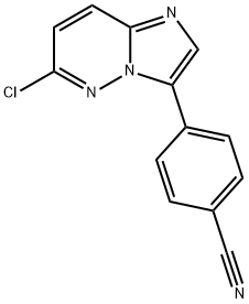 4-(6-クロロイミダゾ[1,2-b]ピリダジン-3-イル)ベンゾニトリル 化学構造式