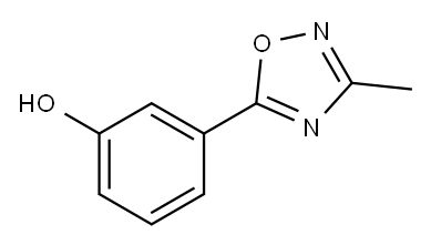 3-(3-methyl-1,2,4-oxadiazol-5-yl)phenol(SALTDATA: FREE) 结构式